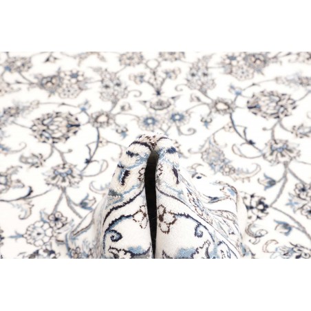 Tappeto Nain Kashmar Persia bianco grigio 247x347