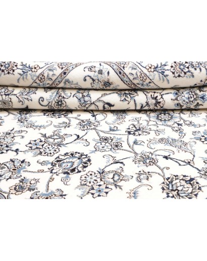 Tappeto Nain Kashmar Persia bianco grigio 247x347