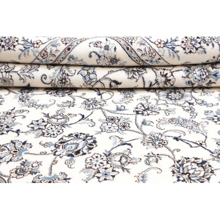 Tappeto Nain Kashmar Persia bianco grigio 247x347
