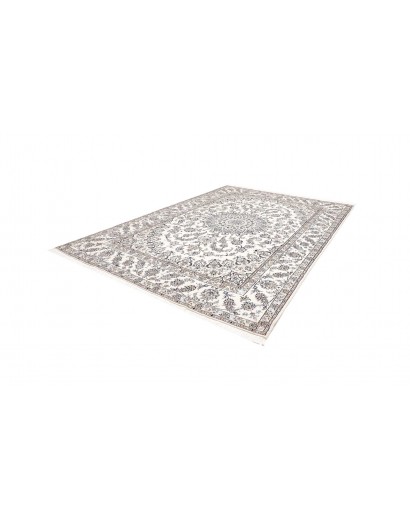 Tappeto Nain Kashmar Persia bianco grigio 250x350