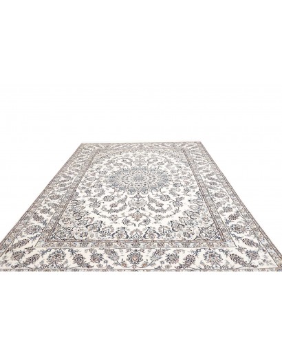 Tappeto Nain Kashmar Persia bianco grigio 250x350