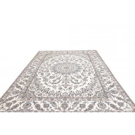 Tappeto Nain Kashmar Persia bianco grigio 250x350