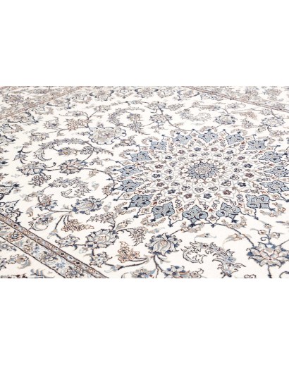 Tappeto Nain Kashmar Persia bianco grigio 250x350