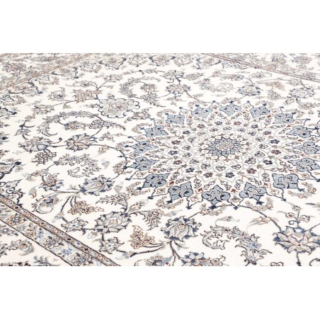 Tappeto Nain Kashmar Persia bianco grigio 250x350