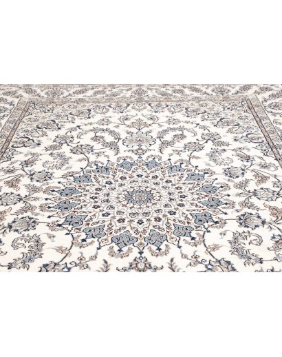 Tappeto Nain Kashmar Persia bianco grigio 250x350