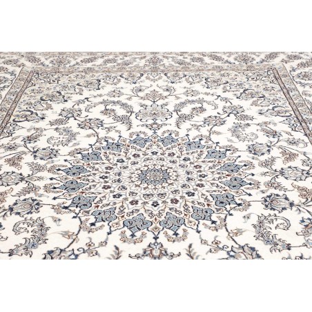 Tappeto Nain Kashmar Persia bianco grigio 250x350