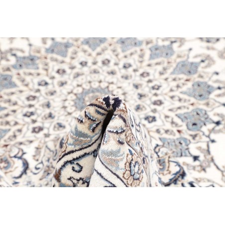 Tappeto Nain Kashmar Persia bianco grigio 250x350
