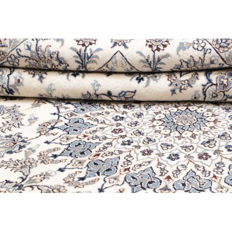 Tappeto Nain Kashmar Persia bianco grigio 250x350