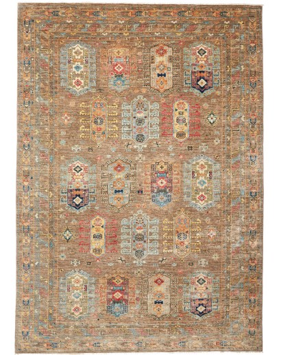 Tappeto Tribal Pakistan marrone giallo 203x285