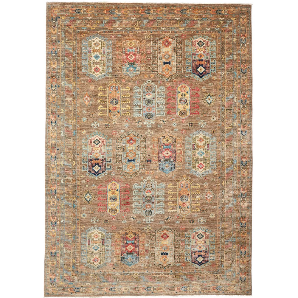 Tappeto Tribal Pakistan marrone giallo 203x285 Tappeto Tribal Pakistan marrone giallo 203x285