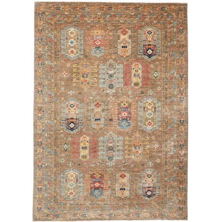 Tappeto Tribal Pakistan marrone giallo 203x285