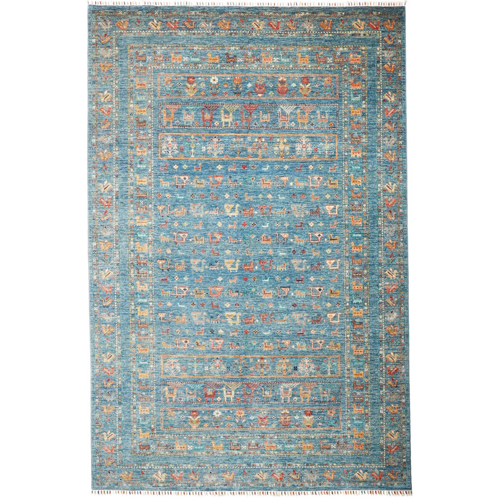 Tappeto Rubin Pakistan grigio giallo 203x307 Tappeto Rubin Pakistan grigio giallo 203x307