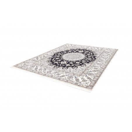Tappeto Nain Kashmar Persia bianco grigio 247x297