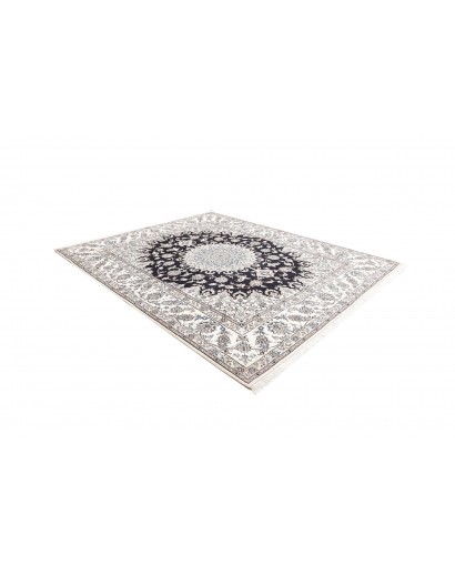 Tappeto Nain Kashmar Persia bianco grigio 247x297