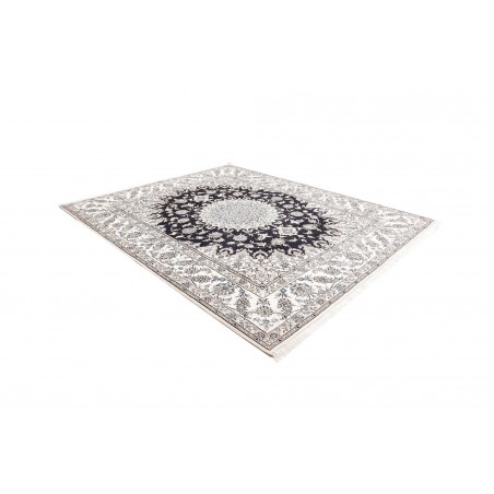 Tappeto Nain Kashmar Persia bianco grigio 247x297
