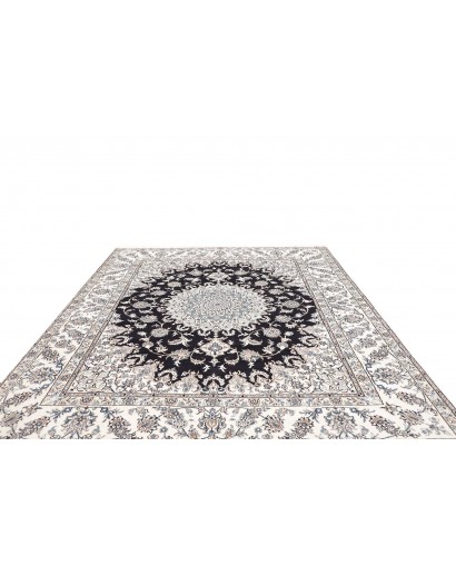 Tappeto Nain Kashmar Persia bianco grigio 247x297