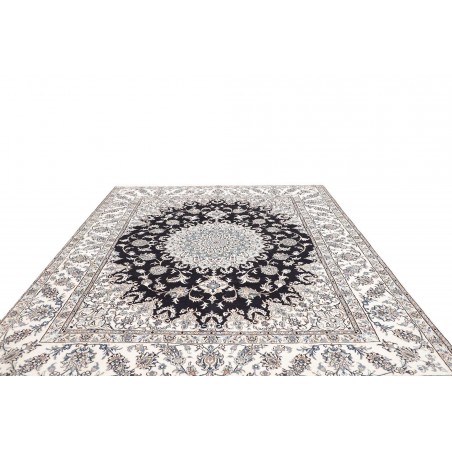 Tappeto Nain Kashmar Persia bianco grigio 247x297
