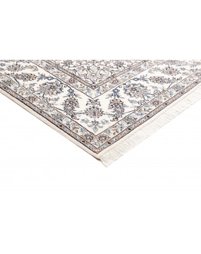 Tappeto Nain Kashmar Persia bianco grigio 247x297