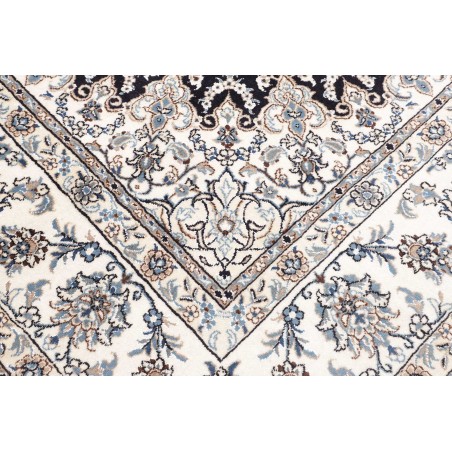 Tappeto Nain Kashmar Persia bianco grigio 247x297