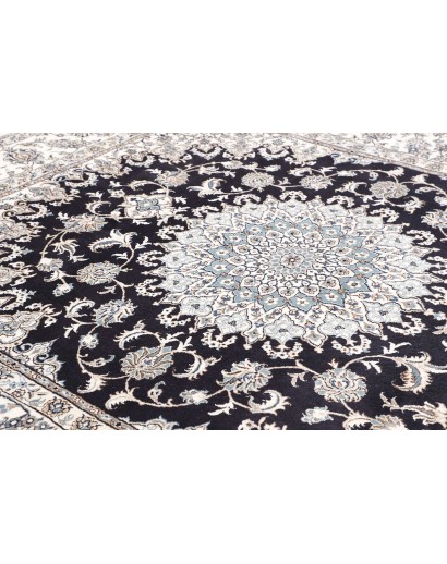 Tappeto Nain Kashmar Persia bianco grigio 247x297