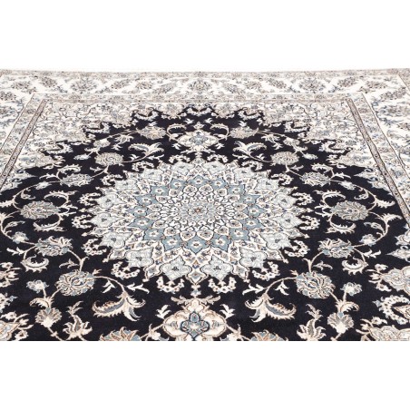 Tappeto Nain Kashmar Persia bianco grigio 247x297