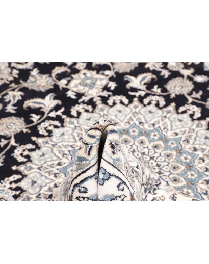 Tappeto Nain Kashmar Persia bianco grigio 247x297