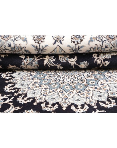 Tappeto Nain Kashmar Persia bianco grigio 247x297