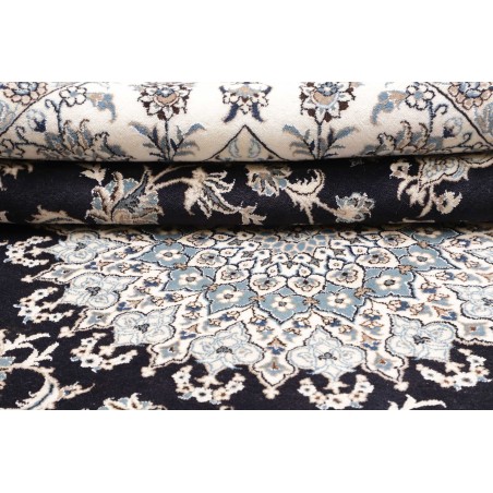 Tappeto Nain Kashmar Persia bianco grigio 247x297