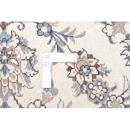 Tappeto Nain Kashmar Persia bianco grigio 247x297