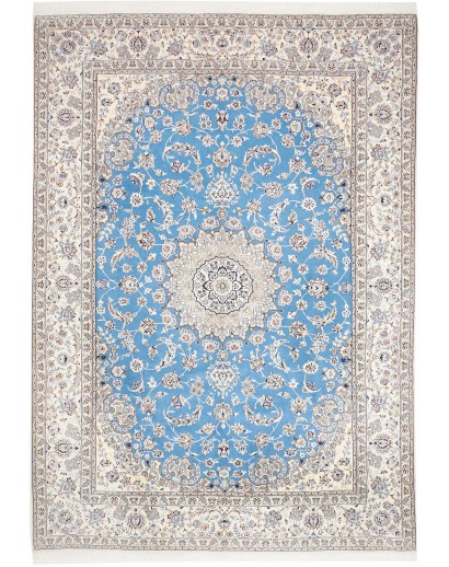 Tappeto Nain 9La Persia bianco blu 245x350
