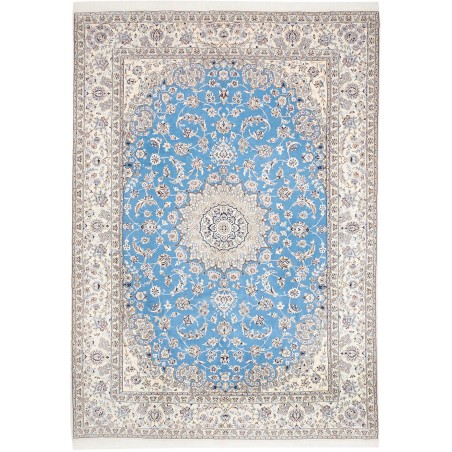 Tappeto Nain 9La Persia bianco blu 245x350