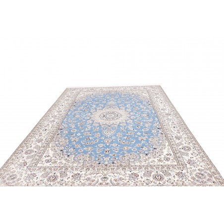 Tappeto Nain 9La Persia bianco blu 245x350