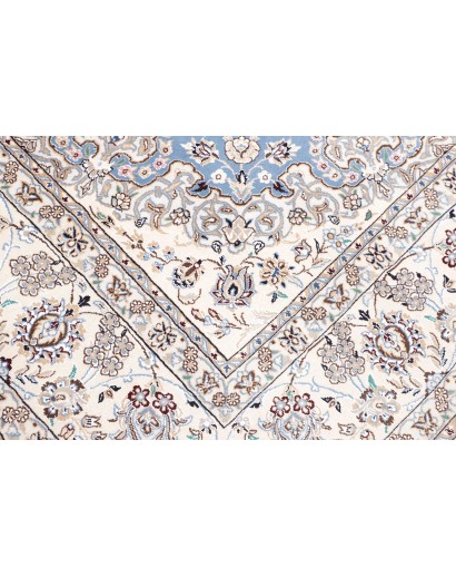 Tappeto Nain 9La Persia bianco blu 245x350