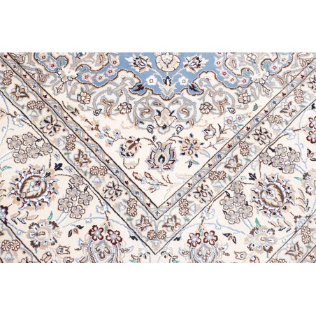 Tappeto Nain 9La Persia bianco blu 245x350