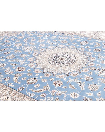 Tappeto Nain 9La Persia bianco blu 245x350