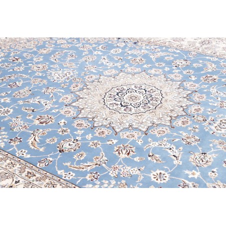 Tappeto Nain 9La Persia bianco blu 245x350