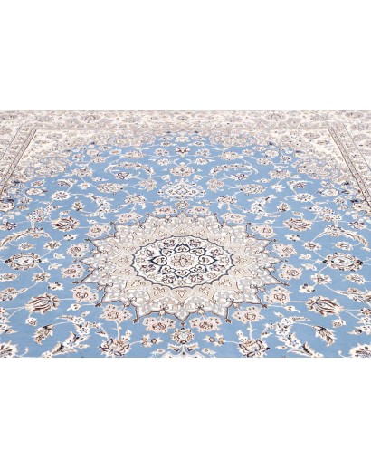 Tappeto Nain 9La Persia bianco blu 245x350