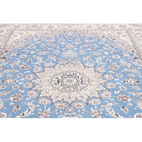 Tappeto Nain 9La Persia bianco blu 245x350