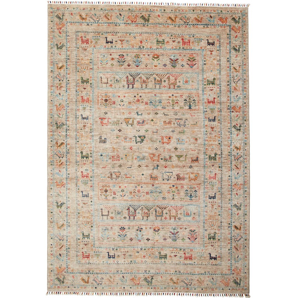 Tappeto Rubin Pakistan marrone grigio 168x239 Tappeto Rubin Pakistan marrone grigio 168x239