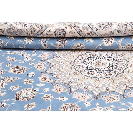 Tappeto Nain 9La Persia bianco blu 245x350