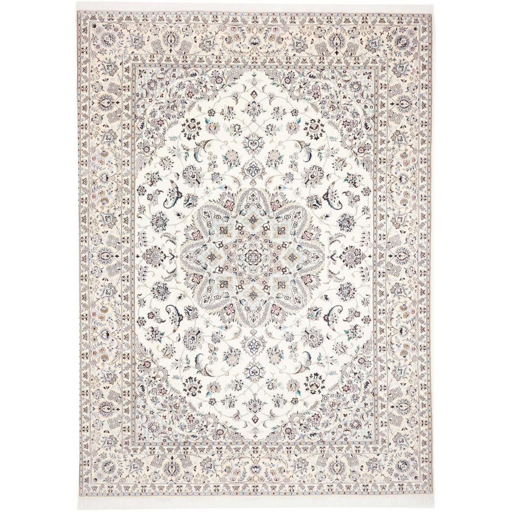 Tappeto Nain 9La Persia bianco marrone 250x344