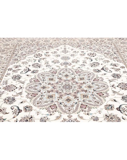 Tappeto Nain 9La Persia bianco marrone 250x344