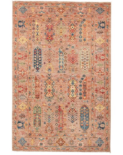 Tappeto Tribal Pakistan marrone grigio 123x188