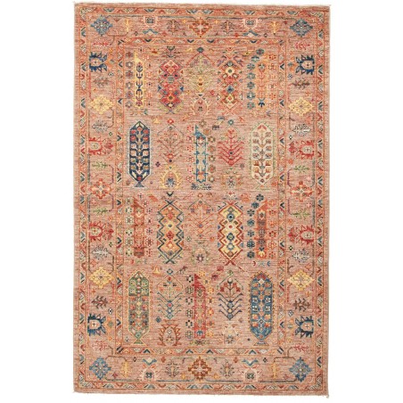 Tappeto Tribal Pakistan marrone grigio 123x188
