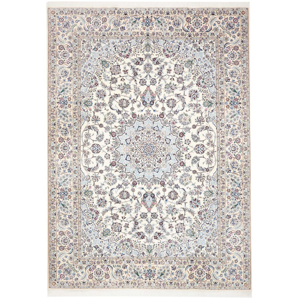 Tappeto Nain 9La Persia bianco grigio 252x353