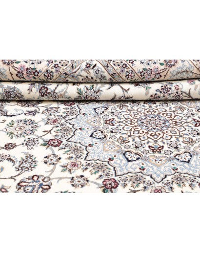 Tappeto Nain 9La Persia bianco grigio 252x353