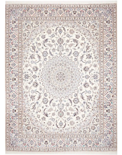 Tappeto Nain 9La Persia bianco azzurro 297x381