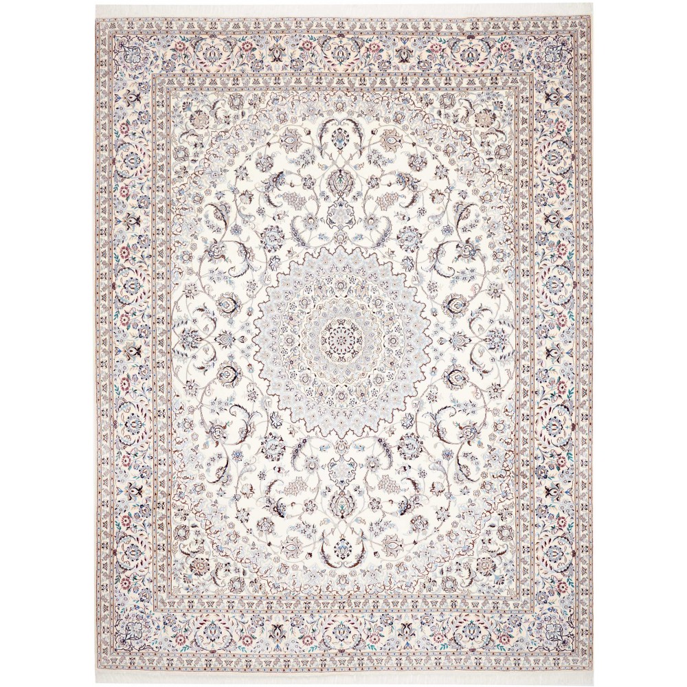 Tappeto Nain 9La Persia bianco azzurro 297x381