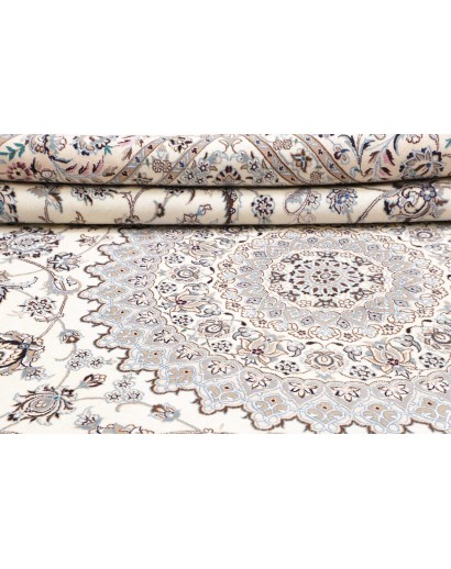 Tappeto Nain 9La Persia bianco azzurro 297x381