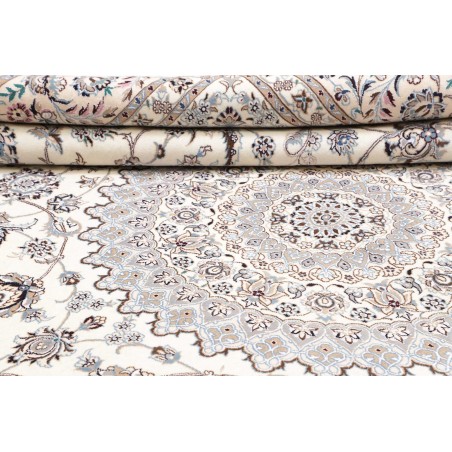 Tappeto Nain 9La Persia bianco azzurro 297x381